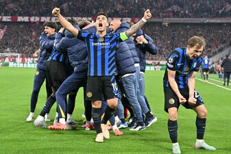 Wieder jubelt Inter in München. Wieder jubelt Inter in München.