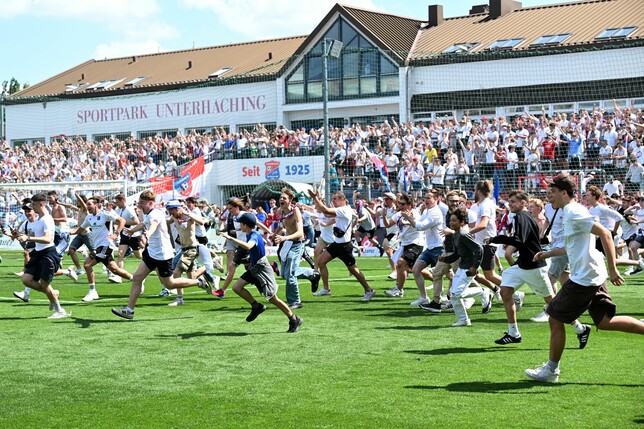 Der Sportpark Unterhaching war für das Rostock-Spiel gesperrt.