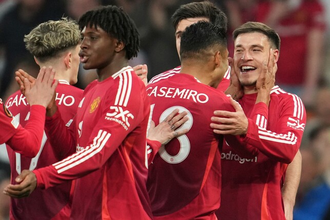 Jubel in Old Trafford: Manchester United zieht ins Halbfinale der Europa League ein.