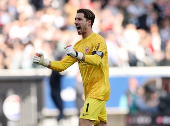 Kevin Trapp besitzt bis 2026 einen Vertrag bei Eintracht Frankfurt. | Foto: Alex Grimm/Getty Images Kevin Trapp besitzt bis 2026 einen Vertrag bei Eintracht Frankfurt. | Foto: Alex Grimm/Getty Images