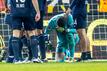 VfL-Keeper Patrick Drewes wurde in der Partie bei Union Berlin von einem Feuerzeug getroffen. 