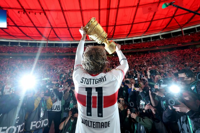 Nick Woltemade beim VfB: "Phänomenale" Saison, krönender Abschluss. Foto: Alexander Hassenstein/Getty Images