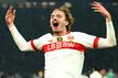 BERLIN, GERMANY - MAY 24: Nick Woltemade of VfB Stuttgart celebrates after his team's victory in the DFB Cup Final 2025 between DSC Arminia Bielefeld and VfB Stuttgart at Olympiastadion on May 24, 202