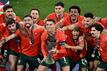 Cristiano Ronaldo (M.) genoss Portugals Triumph bei der Nations League sichtlich.
