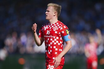 Wechsel rückt näher: Jonathan Burkhardt verlässt Mainz 05 im Sommer wohl Richtung Frankfurt. Foto: Pau Barrena/Getty Images Wechsel rückt näher: Jonathan Burkhardt verlässt Mainz 05 im Sommer wohl Richtung Frankfurt. Foto: Pau Barrena/Getty Images