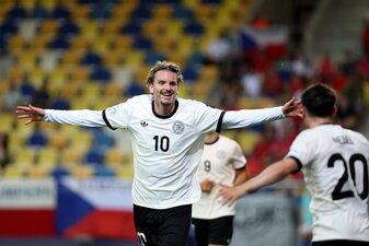 Er will im Viertelfinale wieder jubeln: U21-Nationalspieler Nick Woltemade. Er will im Viertelfinale wieder jubeln: U21-Nationalspieler Nick Woltemade.