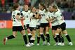 ST GALLEN, SWITZERLAND - JULY 04: Jule Brand of Germany celebrates scoring her team's first goal with teammates during the UEFA Women's EURO 2025 Group C match between Germany and Poland at Arena St. 