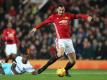 latan Ibrahimovic trifft für Manchester United im Ligapokal gegen West Ham United. Foto: Nigel Roddis