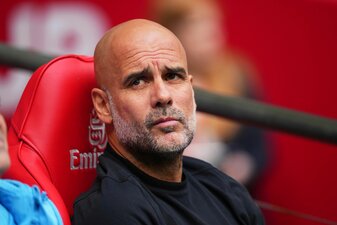 Sieht die enttäuschende Vorsaison nicht nur negativ: Pep Guardiola von Manchester City. Sieht die enttäuschende Vorsaison nicht nur negativ: Pep Guardiola von Manchester City.