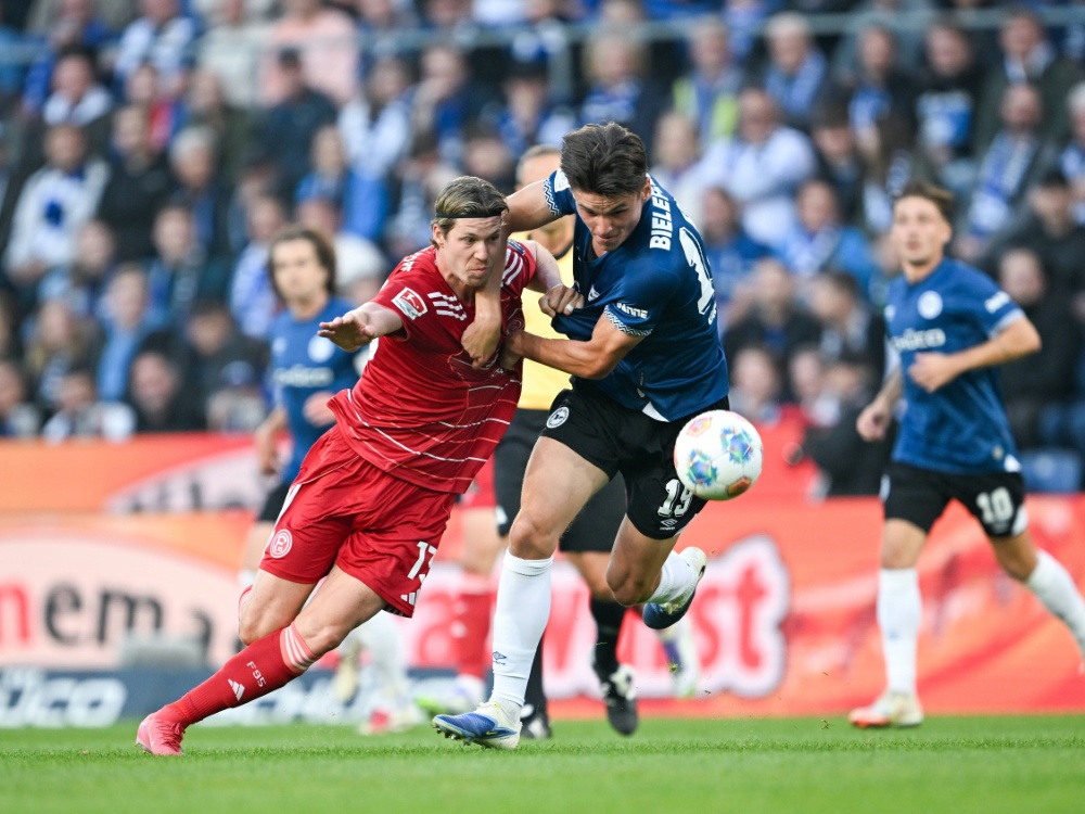 Aufsteiger Bielefeld schießt dezimierte Düsseldorfer ab