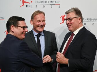 Vertraute im Profifußball: Watzke und Hellmann. Vertraute im Profifußball: Watzke und Hellmann.
