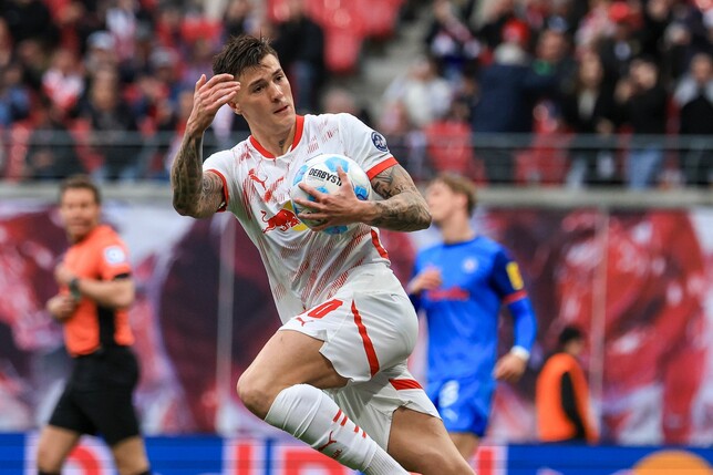 Leipzigs Spieler Benjamin Sesko hat sich wohl für einen Transfer zu Manchester United entschieden.