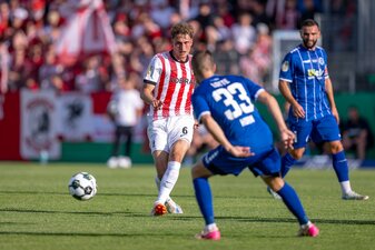 Lotte verteidigte gegen den Bundesligisten eng und kompakt. Lotte verteidigte gegen den Bundesligisten eng und kompakt.