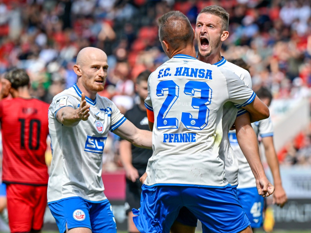 3. Liga: Rostock rettet Punkt in Ingolstadt