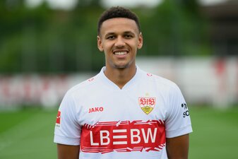 Luca Jaquez spielt seit dem Winter für den VfB Stuttgart. | Foto: Christian Kaspar-Bartke/Getty Images