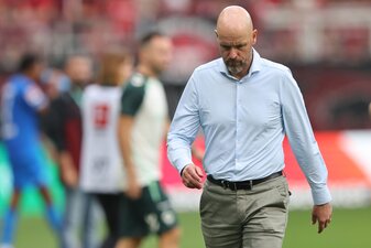 Erik ten Hag steht wohl vor dem Aus in Leverkusen. | Foto: Christof Koepsel/Getty Images Erik ten Hag steht wohl vor dem Aus in Leverkusen. | Foto: Christof Koepsel/Getty Images