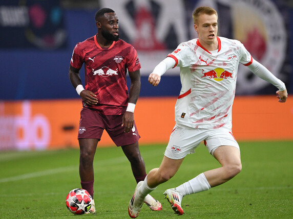 Könnten beide RB-Spieler bald im Trikot von Marseille spielen? Foto:Stuart Franklin / Luciano Lima