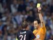 Philipp Lahm droht bei einer weiteren gelben Karte eine Sperre im Achtelfinale der Champions League. Foto: Sven Hoppe
<br>dpa-infocom GmbH
