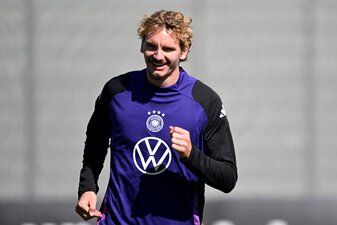 Letztes Training vor dem Start in die WM-Qualifikation: Nick Woltemade in Aktion. Letztes Training vor dem Start in die WM-Qualifikation: Nick Woltemade in Aktion.