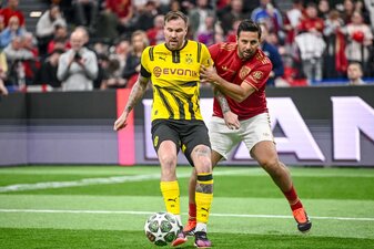 Hatte seine aktive Karriere längst beendet: Kevin Großkreutz (links), hier beim Kleinfeld-Hallenturnier «Beckenbauer Cup» in München im März 2025 Hatte seine aktive Karriere längst beendet: Kevin Großkreutz (links), hier beim Kleinfeld-Hallenturnier «Beckenbauer Cup» in München im März 2025
