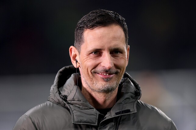 Dino Toppmöller ist seit 2023 Trainer von Eintracht Frankfurt. | Foto: Alex Grimm/Getty Images