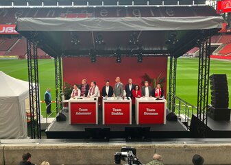 Die drei Kandidatenteams für den neuen Vorstand beim 1. FC Köln. Die drei Kandidatenteams für den neuen Vorstand beim 1. FC Köln.