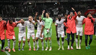 Die Bayern feierten bei Eintracht Frankfurt den nächsten dominanten Erfolg. Die Bayern feierten bei Eintracht Frankfurt den nächsten dominanten Erfolg.