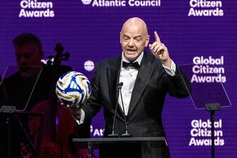 Denkt noch über den WM-Termin für 2034 nach: FIFA-Präsident Gianni Infantino. Denkt noch über den WM-Termin für 2034 nach: FIFA-Präsident Gianni Infantino.