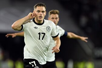 Florian Wirtz jubelt über sein Tor gegen Nordirland (Archivbild). Florian Wirtz jubelt über sein Tor gegen Nordirland (Archivbild).