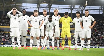 Enttäuschte Gesichter bei der deutschen U21. Enttäuschte Gesichter bei der deutschen U21.