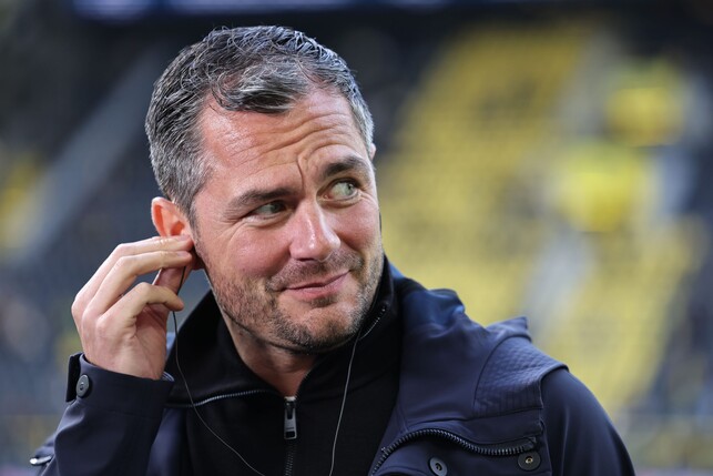 DORTMUND, GERMANY - OCTOBER 04: Marcel Schäfer, chairman of spoerrt oF RB Leipzig is seen prior to the Bundesliga match between Borussia Dortmund and RB Leipzig at Signal Iduna Park on October 04, 20