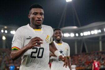 Tottenham-Star Mohammed Kudus hat mit Ghana den Sprung zur WM geschafft. (Archivbild) Tottenham-Star Mohammed Kudus hat mit Ghana den Sprung zur WM geschafft. (Archivbild)