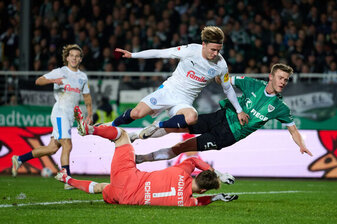 Kiel traf früh zum 1:0. Kiel traf früh zum 1:0.