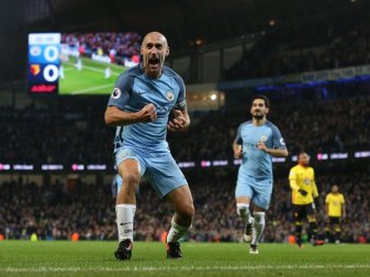 Pablo Zabaleta feiert seinen Treffer für Manchester City im Spiel gegen Watford. Foto: Nigel Roddis
<br>dpa-infocom GmbH Pablo Zabaleta feiert seinen Treffer für Manchester City im Spiel gegen Watford. Foto: Nigel Roddis
<br>dpa-infocom GmbH