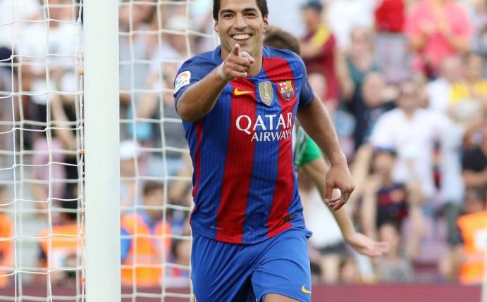 Luis Suárez steht vor einer Vertragsverlängerung (Quelle: FIRO/SID)