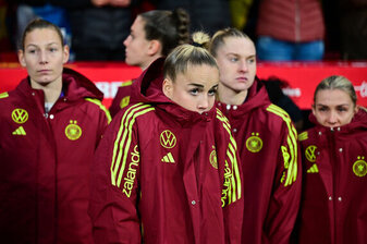 Banger Blick: Kapitänin Giulia Gwinn hofft nach dem verlorenen Nations-League-Finale auf eine Heim-EM 2029. Banger Blick: Kapitänin Giulia Gwinn hofft nach dem verlorenen Nations-League-Finale auf eine Heim-EM 2029.