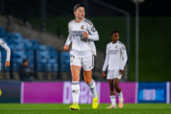 Maria Méndez erzielt gegen die Wolfsburgerinnen das 1:0. Maria Méndez erzielt gegen die Wolfsburgerinnen das 1:0.