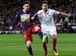 Timothee Kolodziejczak(r.) im Zweikampf mit Lionel Messi (Quelle: SID-IMAGES)
<br>© 2016 SID