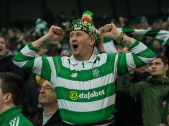 Die Celtic-Fans durften in Glasgow jubeln. Foto: Peter Powell Die Celtic-Fans durften in Glasgow jubeln. Foto: Peter Powell