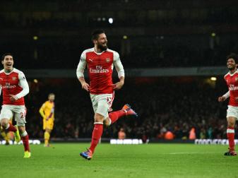 Giroud traf sehenswert zur Führung (Quelle: SID) Giroud traf sehenswert zur Führung (Quelle: SID)