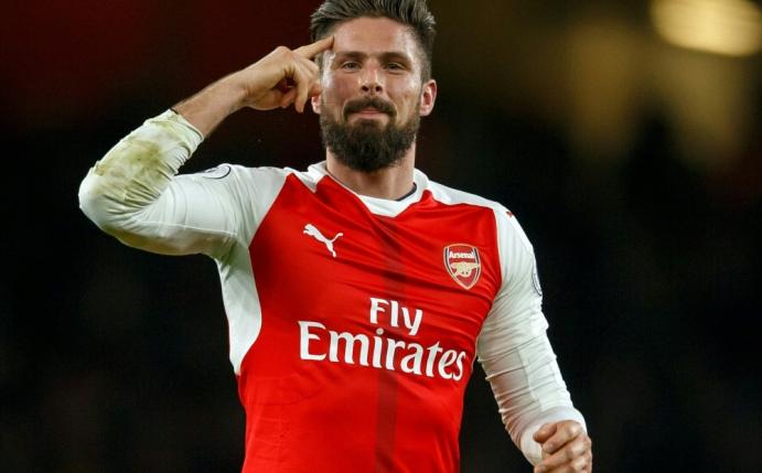 Oliver Giroud traf in der 92. Minute zum 3:3 (Quelle: FIRO/SID)