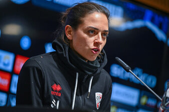 Sabrina Wittmann hat ihren Vertrag bei den Schanzern verlängert. (Photo by Thomas F. Starke/Getty Images for DFB)
