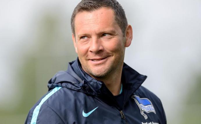 Trainer Pal Dardai will mit Hertha BSC mindestens Sechster werden. Foto: Thomas Eisenhuth
<br>dpa-infocom GmbH