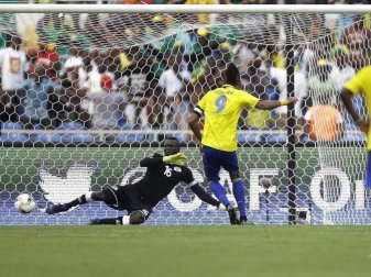 Pierre-Emerick Aubameyang traf für Gabun. Foto: Sunday Alamba Pierre-Emerick Aubameyang traf für Gabun. Foto: Sunday Alamba