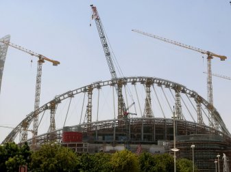 Bei Arbeiten am Khalifa-Stadion verunglückte der Brite