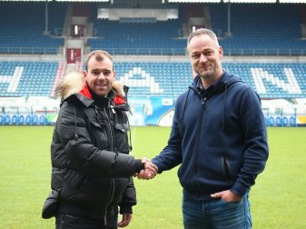 Amaury Bischoff (l.) und Sportdirektor René Schneider