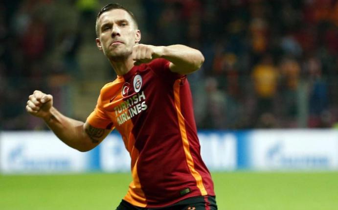 Lukas Podolski erzielte für Galatasaray beim 6:2 gegen Erzincanspor fünf Treffer. Foto: Sedat Suna