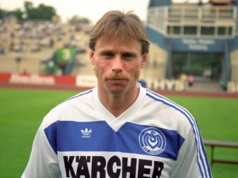 Michael Tönnies wurde 1990/91 im Trikot des MSV Duisburg Torschützenkönig in der 2. Liga. Foto: Hartmut Reeh Michael Tönnies wurde 1990/91 im Trikot des MSV Duisburg Torschützenkönig in der 2. Liga. Foto: Hartmut Reeh