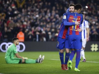 Der FC Barcelona steht im spanischen Pokal im Halbfinale. Foto: Manu Fernandez Der FC Barcelona steht im spanischen Pokal im Halbfinale. Foto: Manu Fernandez