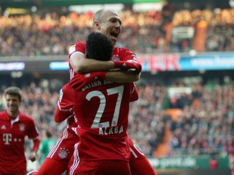 Jubel nach dem zweiten Treffer durch Alaba Jubel nach dem zweiten Treffer durch Alaba